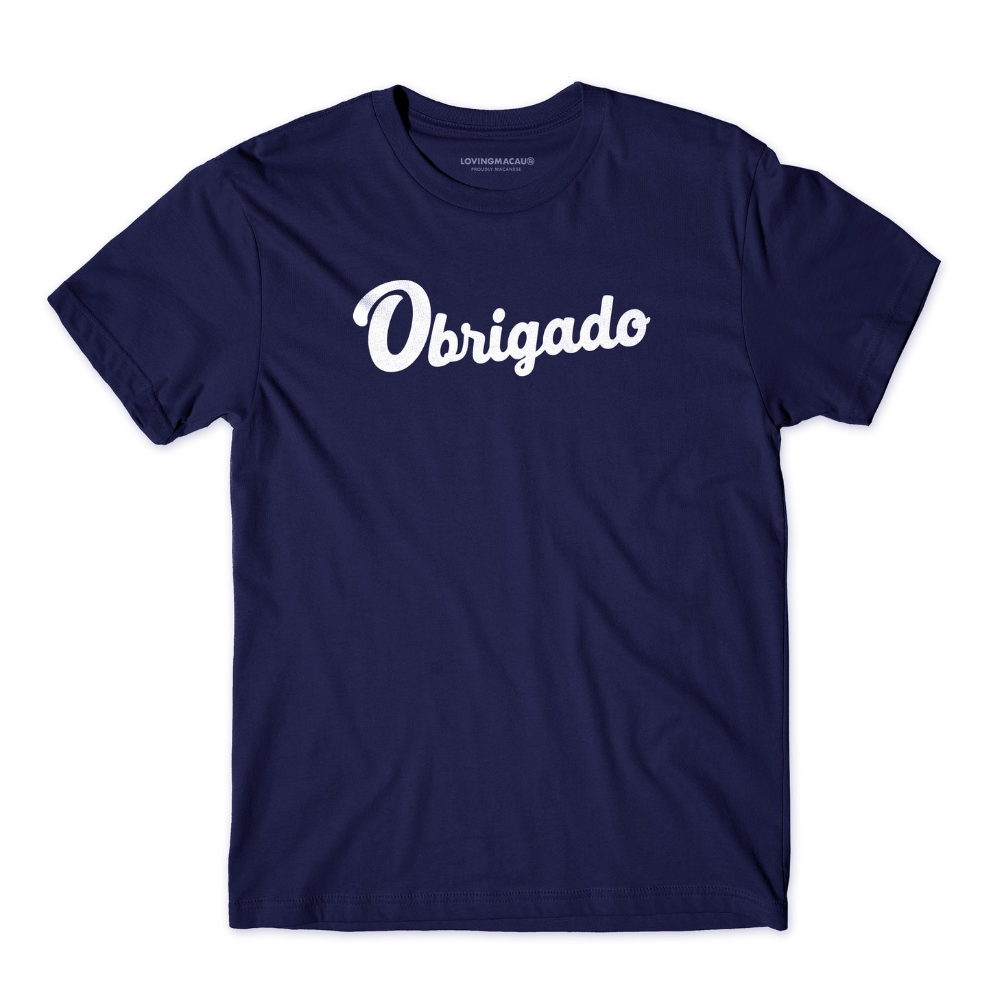 Obrigado Script Tee (Navy)