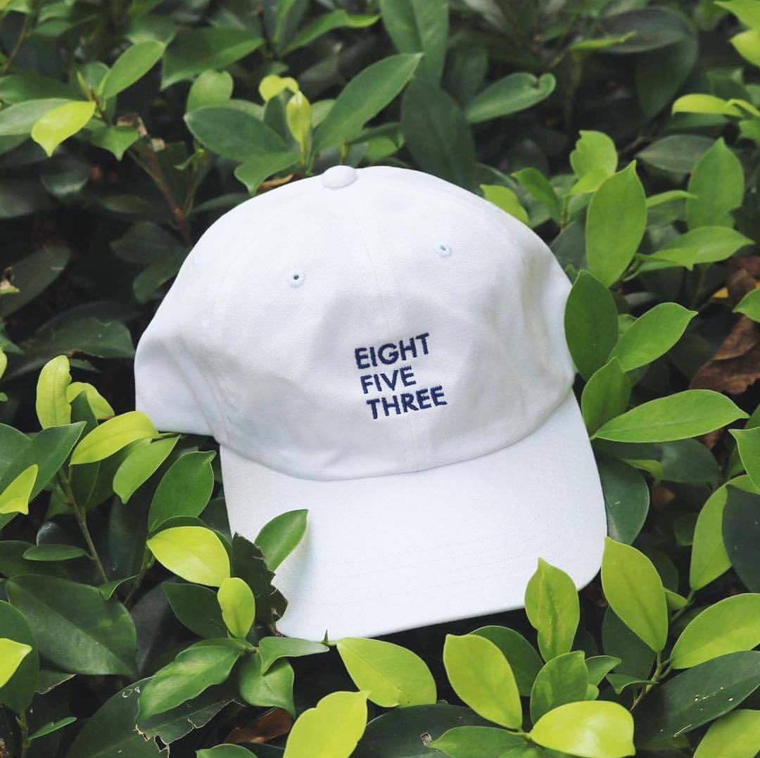 Eight Five Three Dad Cap (White)