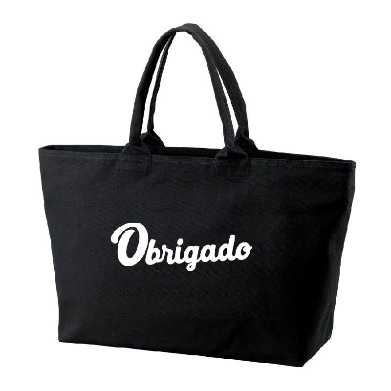 Obrigado Zipper Large Tote (Black)