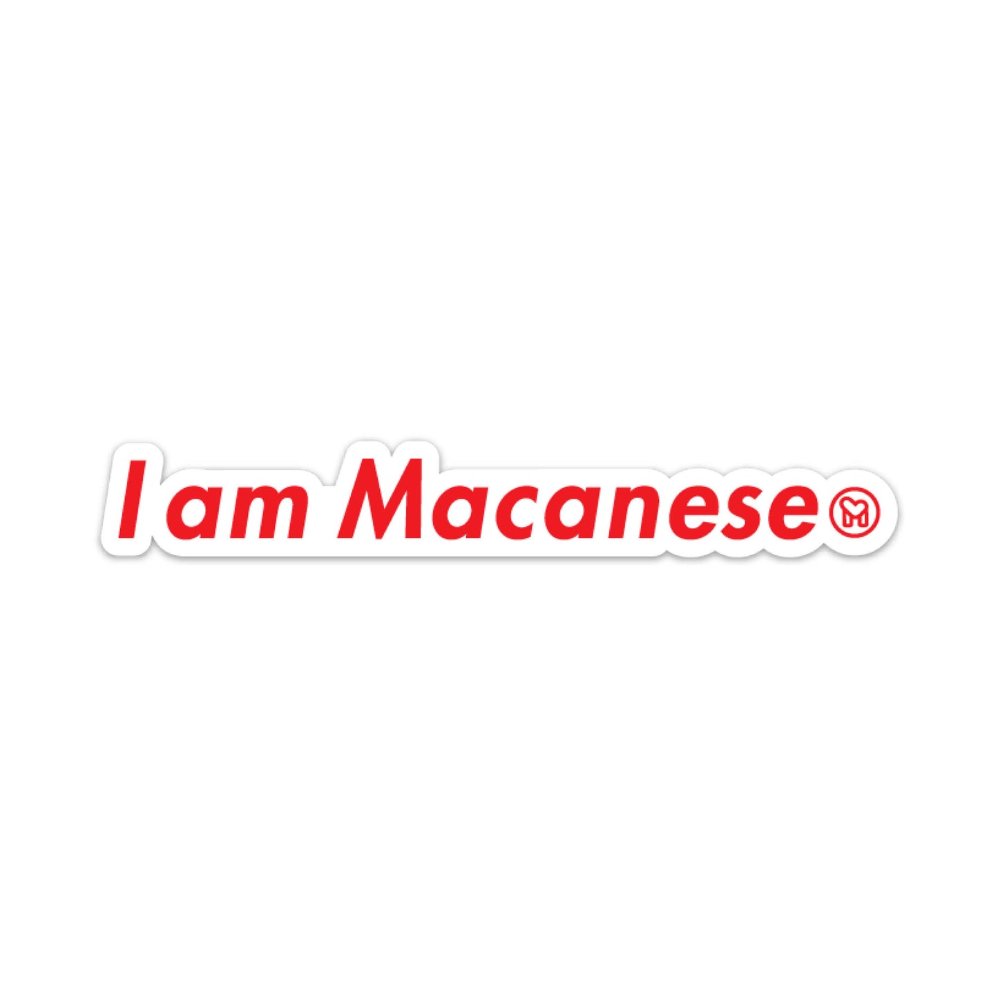 I am Macanese Sticker Red