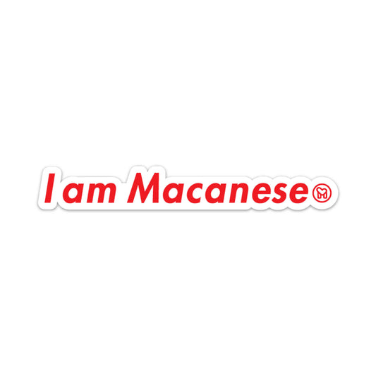I am Macanese Sticker Red