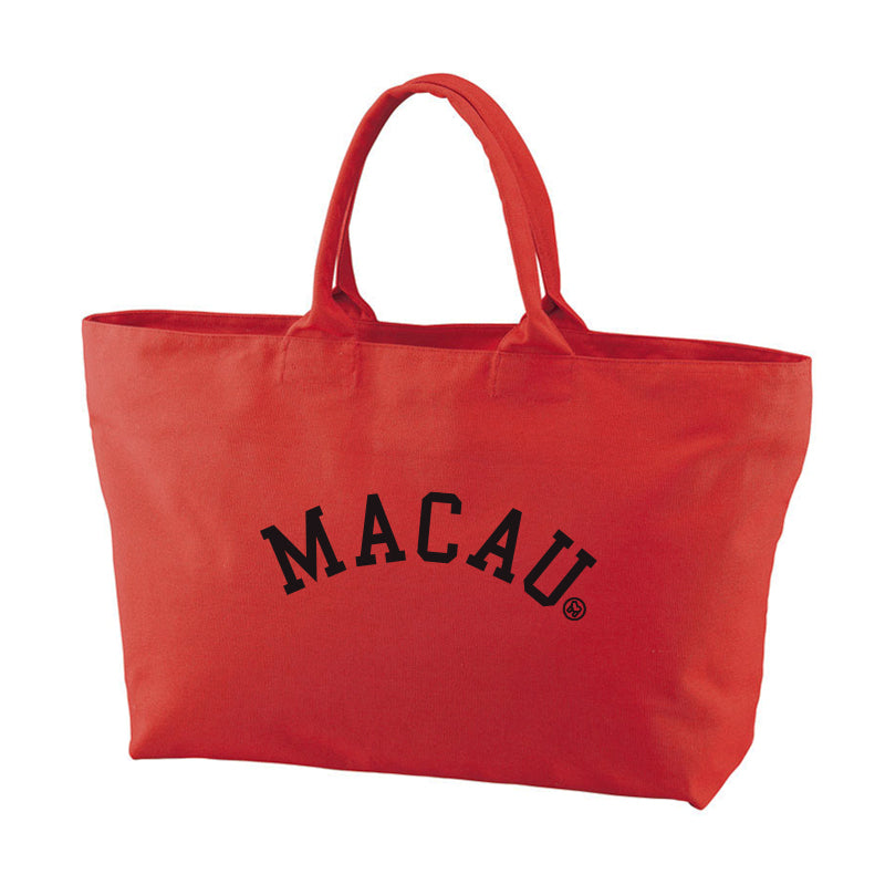 College Zipper Large Tote (Red)