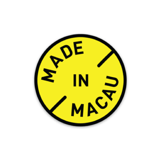 Made In Macau Yellow Sticker